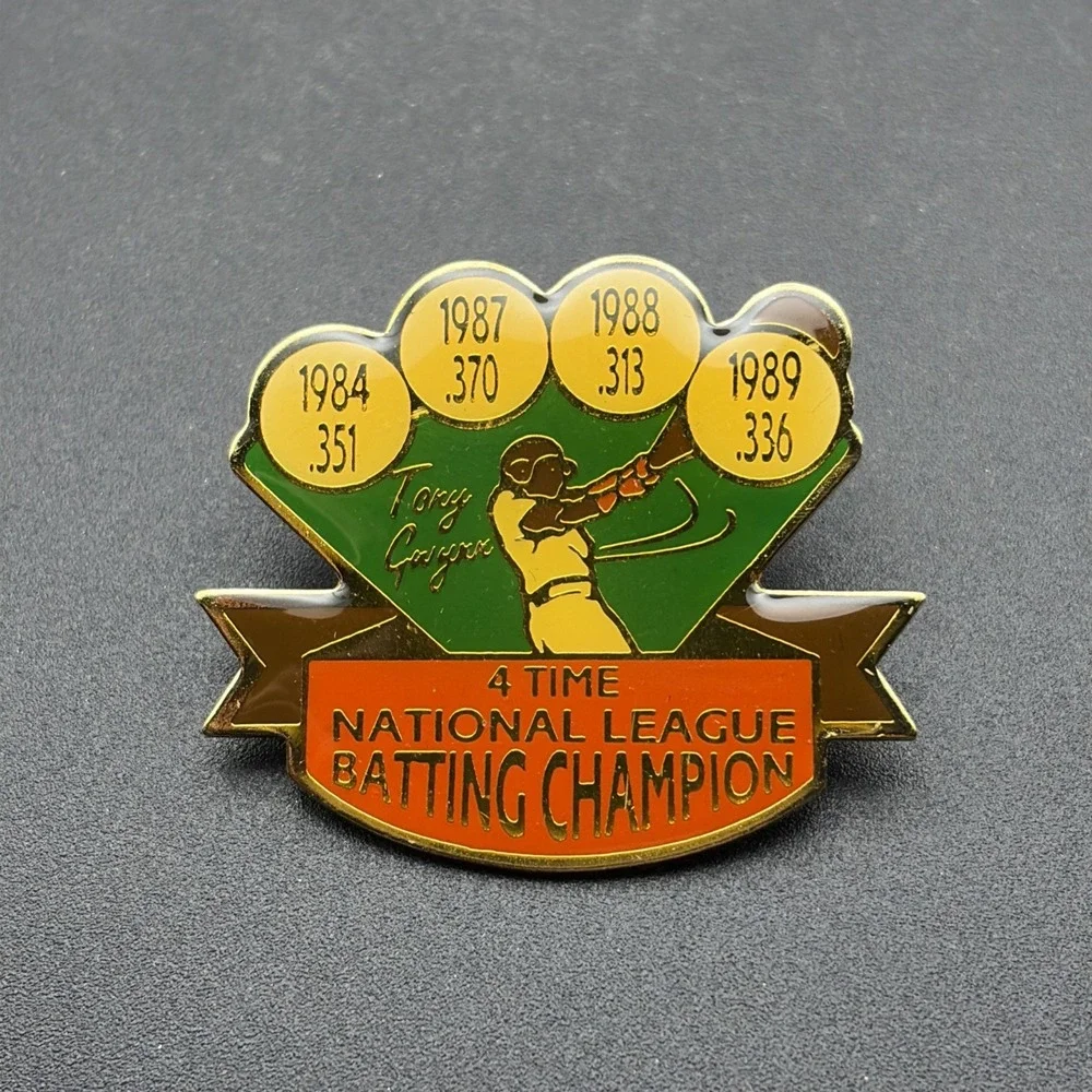 MLB Baseball San Diego Padres Tony Gwynn 4 Time Batting‎ Champion Lapel Hat Pin